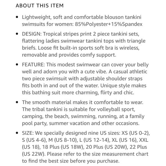 NWT ✨ Plus Size Watercolor Tie Dye Tankini 2 Piece Boutique Swimsuit - Picture 7 of 7